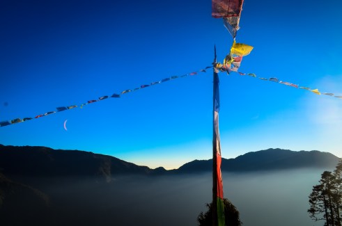 The view from the veranda of Hotel Sherpa.